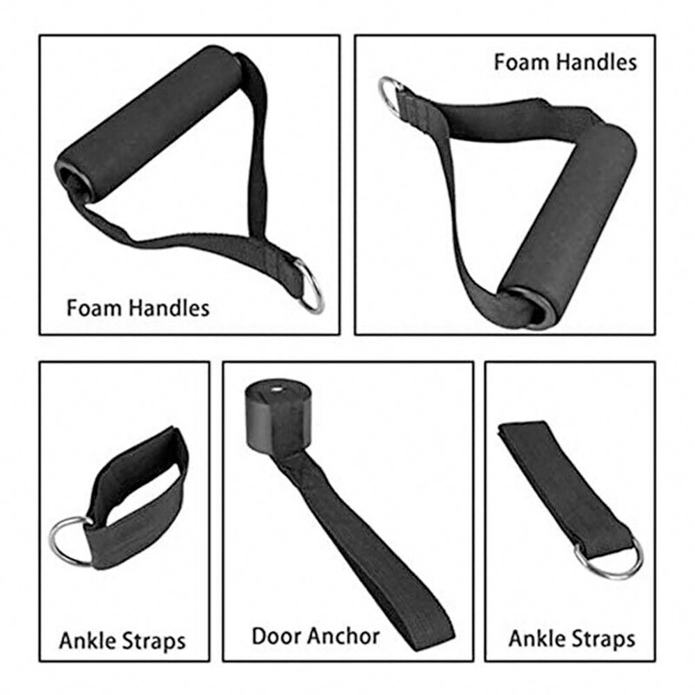Fitness Resistance Band: 11 Pieces Set
